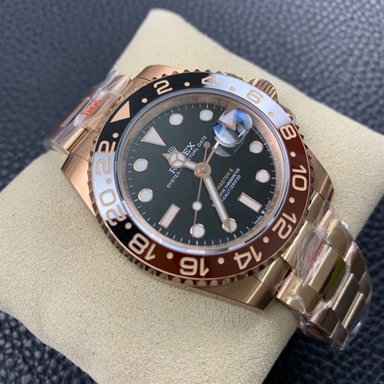 ROLEX GMT-MASTER II EVEROSE GOLD ROOT BEER BROWN 40MM