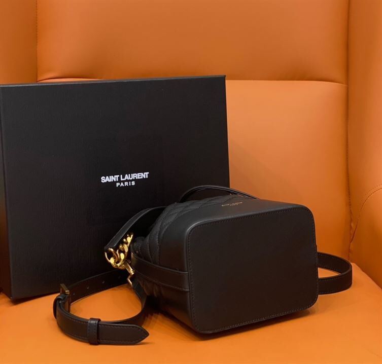 YSL EMMANUELLE SMALL BUCKET BAG IN QUILTED