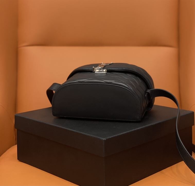 YSL JUNE QUILTED LEATHER CROSSBODY BLACK BAG