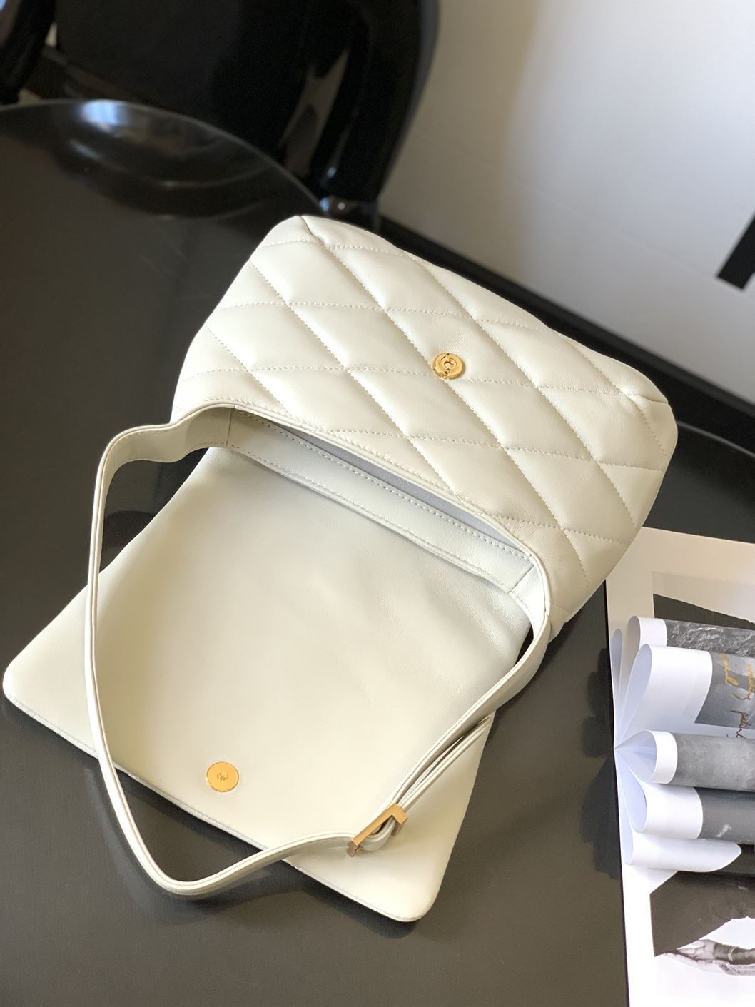 YSL LE 57 HOBO BAG IN QUILTED LAMBSKIN