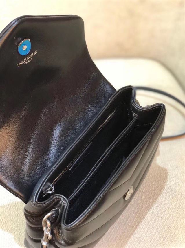 YSL LOULOU TOY STRAP BLACK BAG