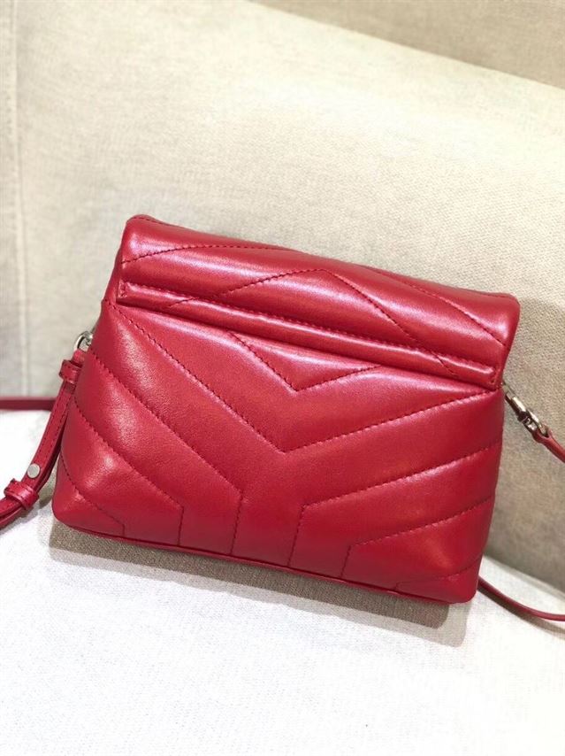 YSL LOULOU TOY STRAP RED BAG