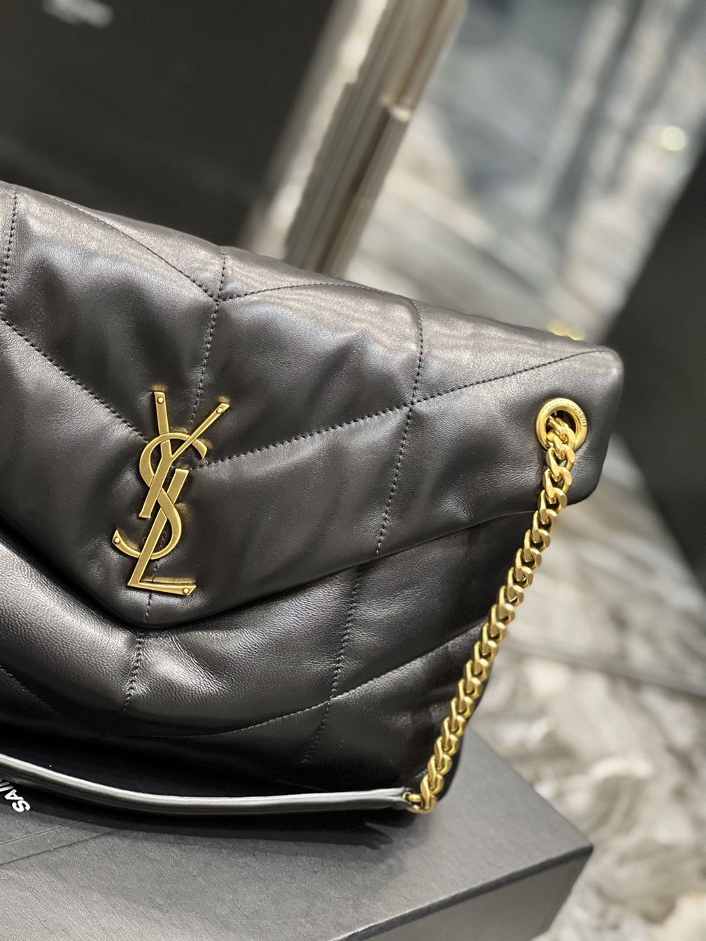 YSL MEDIUM PUFFER IN QUILTED NAPPA LEATHER