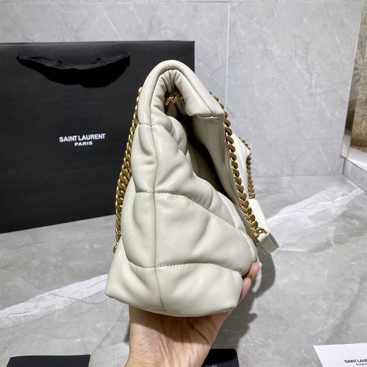 YSL PUFFER TOY CREAM WHITE BAG