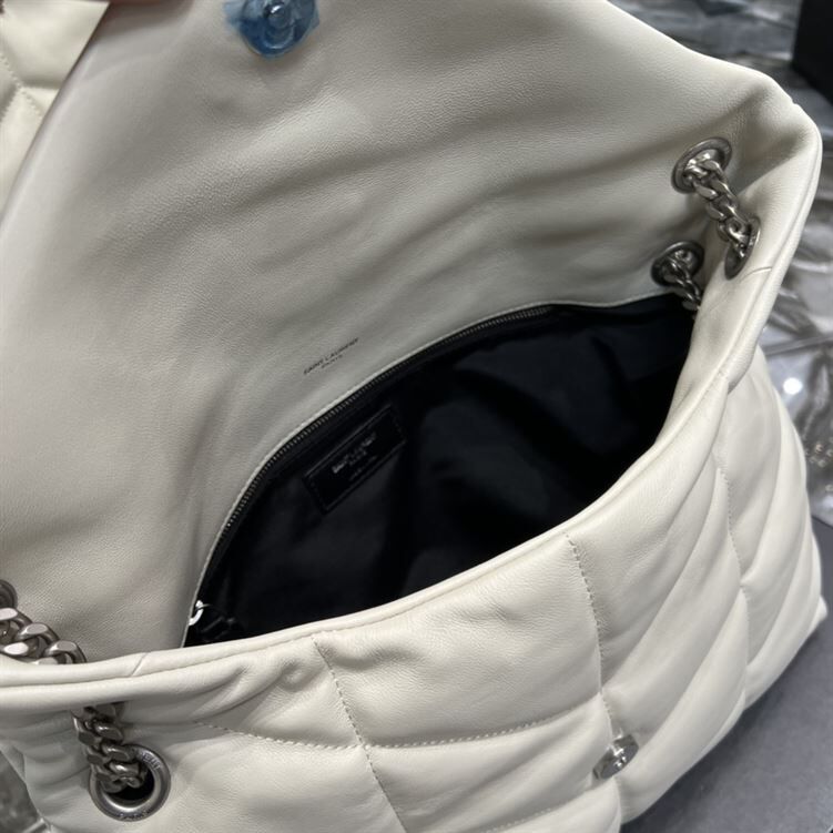 YSL PUFFER TOY WHITE BAG