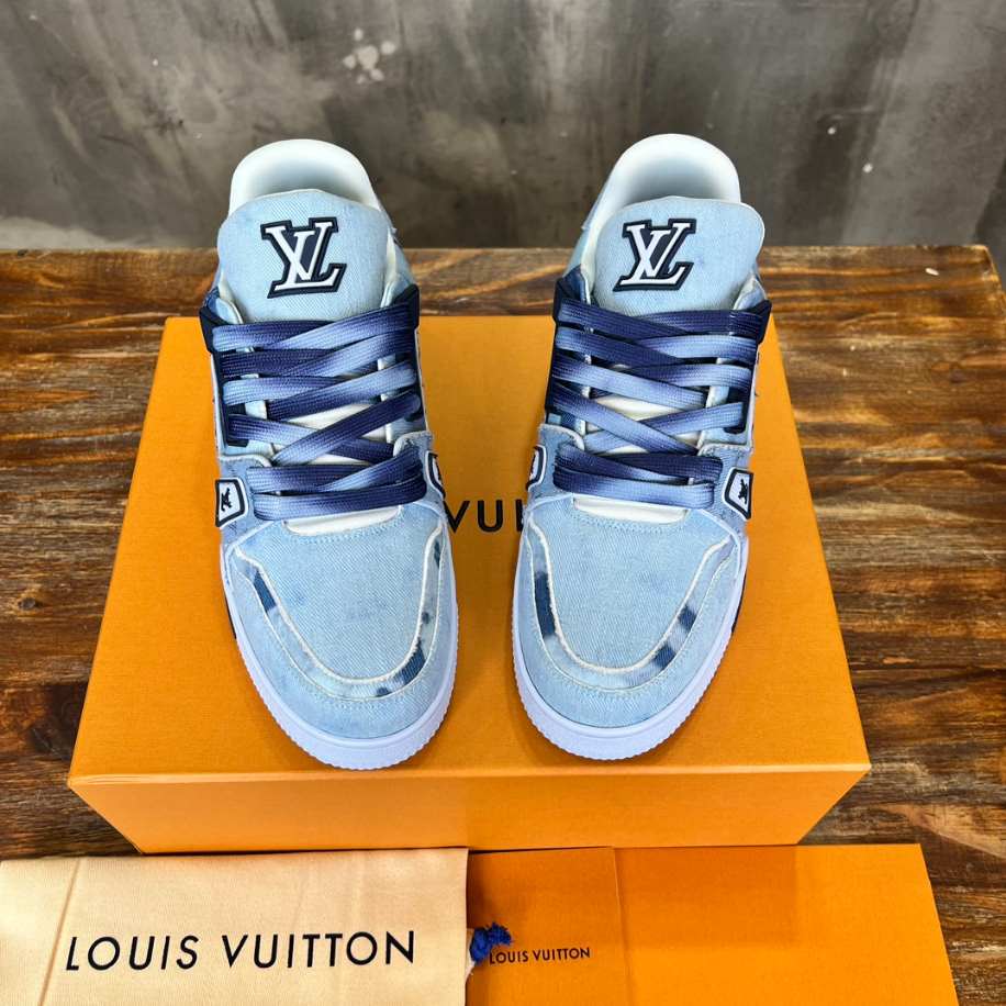 LV Trainers Bleached Monogram Blue Sneaker - LVS203