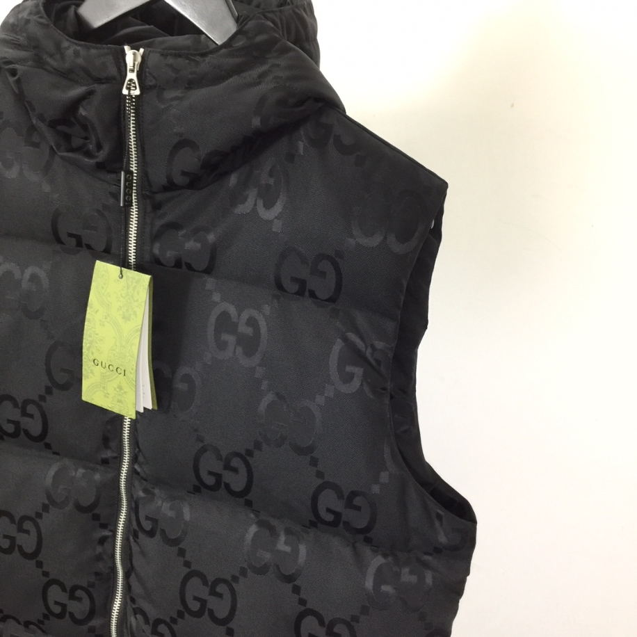 GUCCI Nylon Jumbo Canvas Black Vest - GCJ047