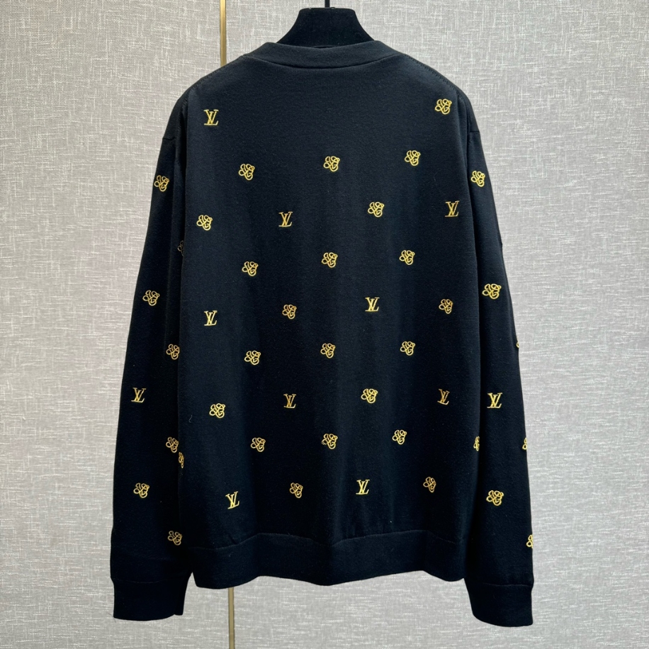 Louis Vuitton 'LV' Black Coat - LVC048