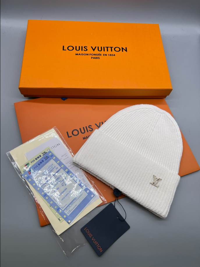Louis Vuitton Ahead Cream Beanie Hats - LVC011