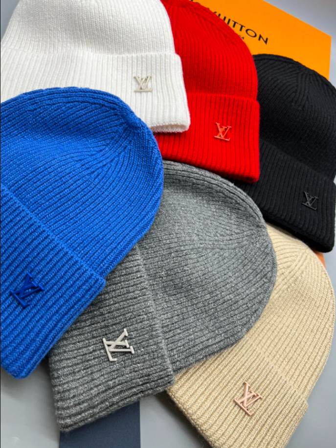 Louis Vuitton Ahead Cream Beanie Hats - LVC011