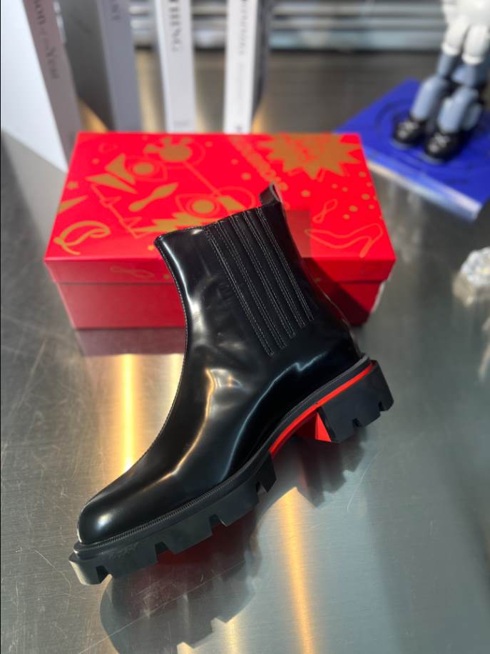 Christian Louboutin Cheney Walk Ankle Boots Black Sneaker - CLS059