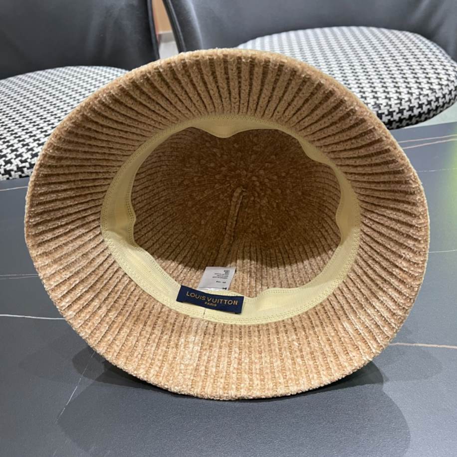 Louis Vuitton Bucket Corduroy Dome Light Brown Hats - LVC006