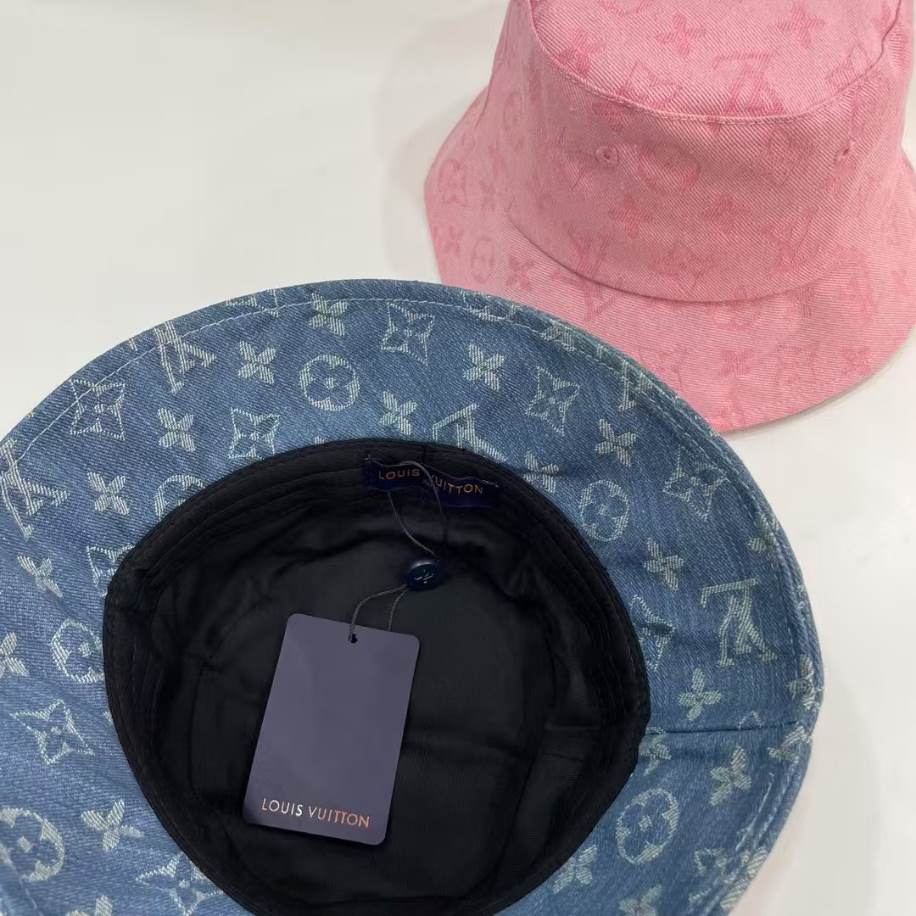 Louis Vuitton Monogram Denim Bucket Blue Hats - LVC003