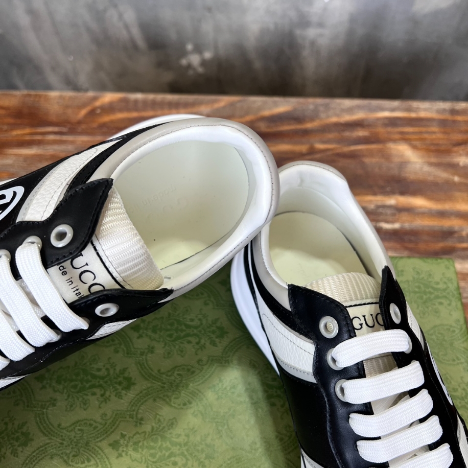 Gucci Leather Low 'Black White' Sneaker - GCC167