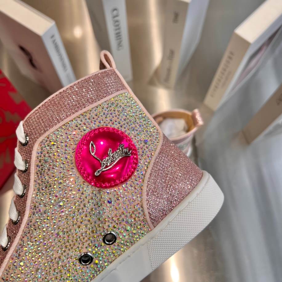 Christian Louboutin Pink Red Sneaker - CLS055