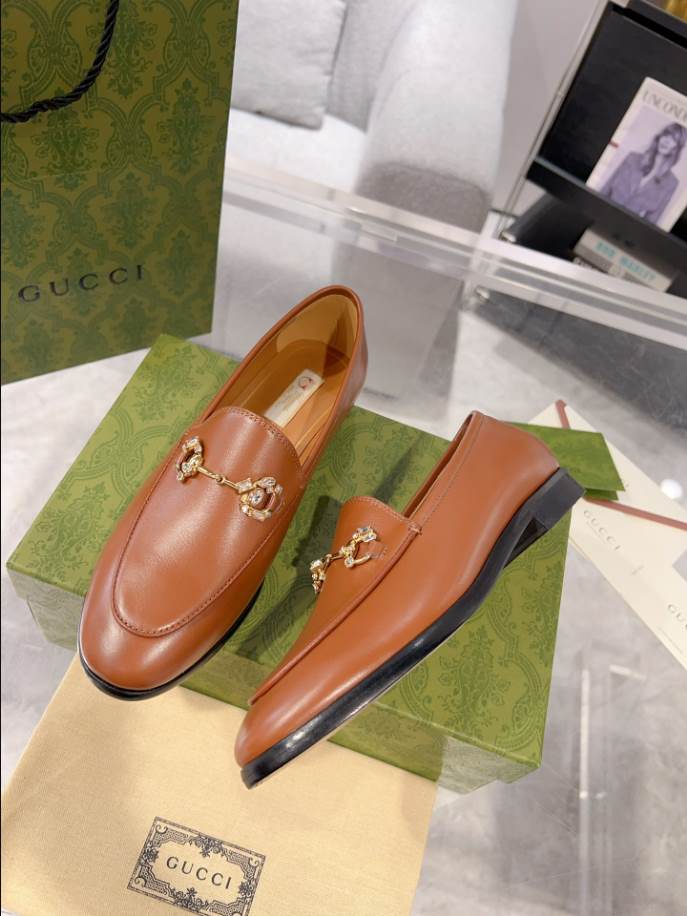Gucci Jordaan Brown Loafer - GL068