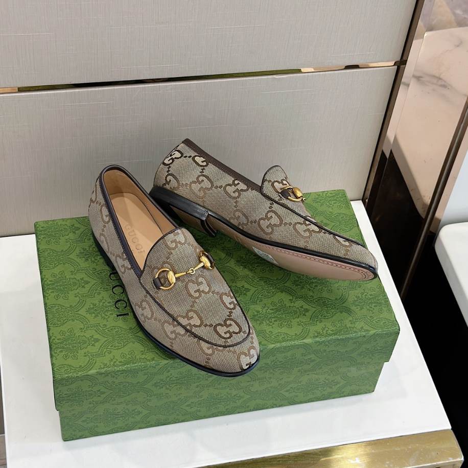 Gucci Slipper Flacher GC Beige Loafer - GL083