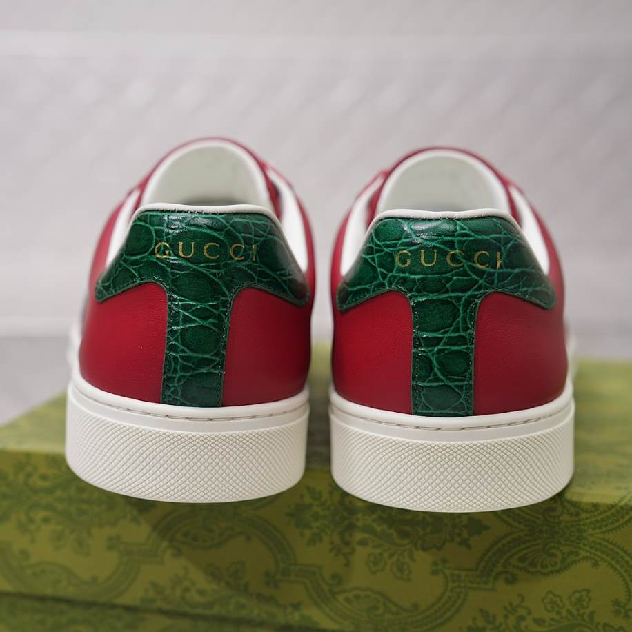 Gucci Ace Rosso Ancora Red Nylon Sneakers - GCC215