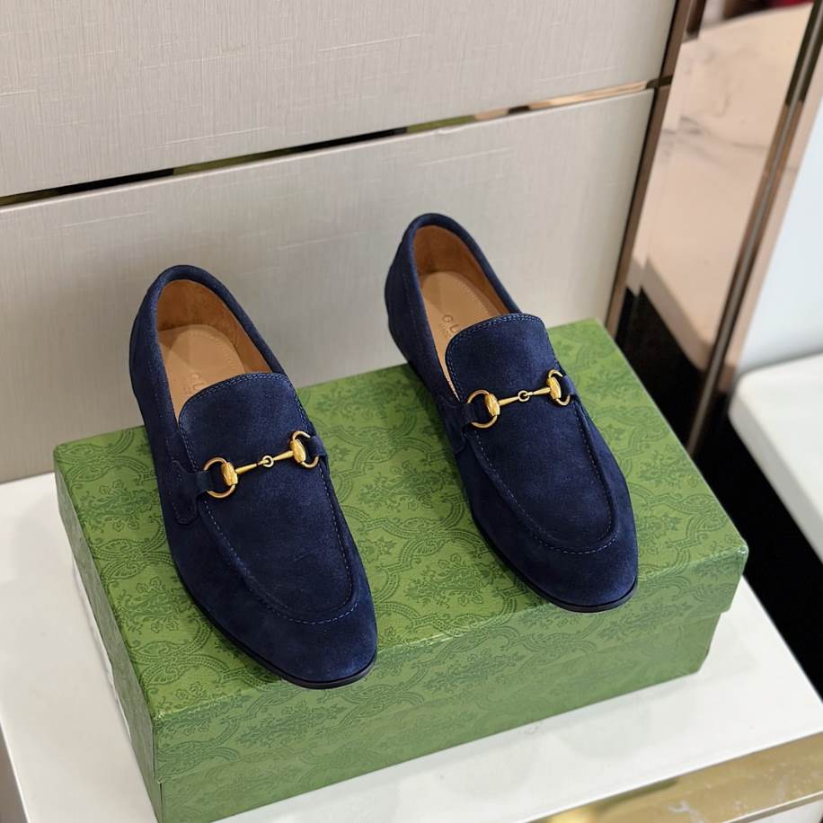 Gucci Horsebit Blue Suede Loafer - GL085