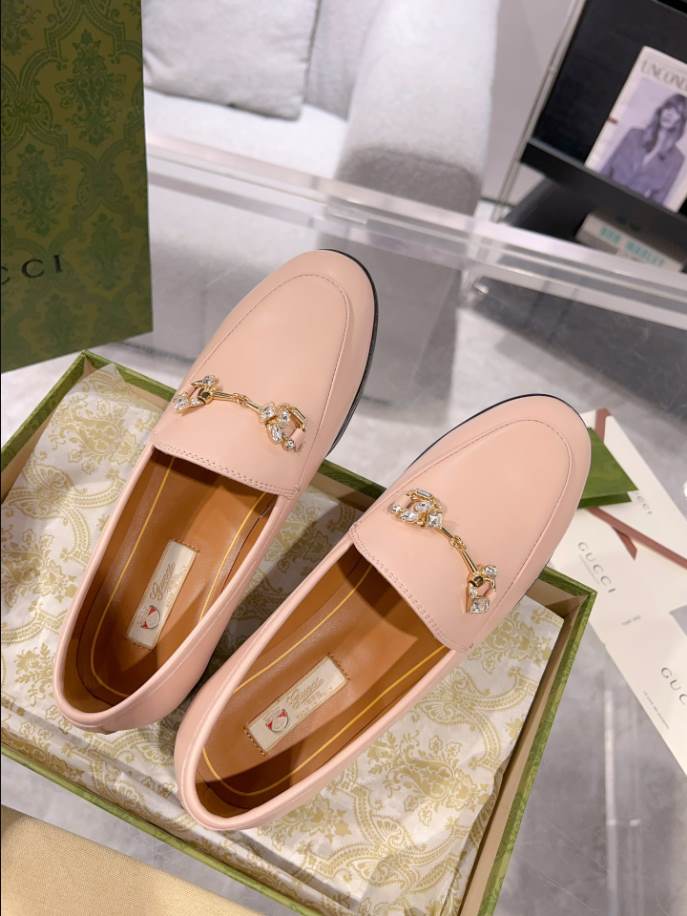 Gucci Jordaan Pink Leather Loafer - GL072
