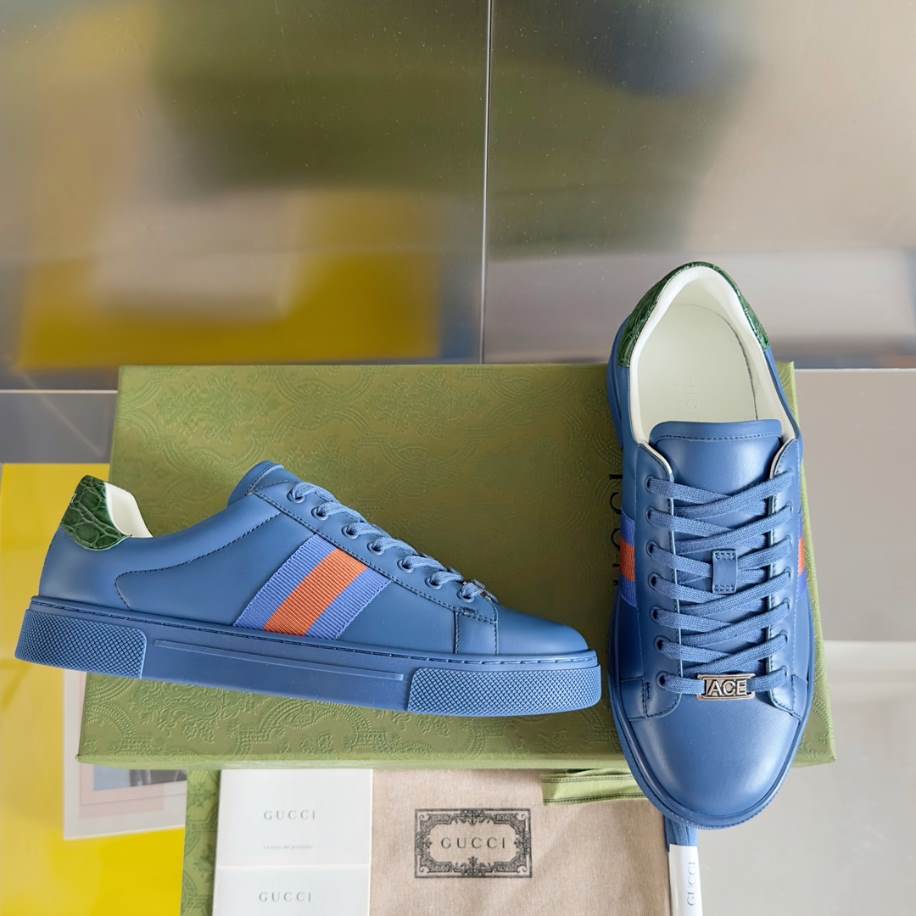 Gucci Ace Crystal Blue Sneakers - GCC189