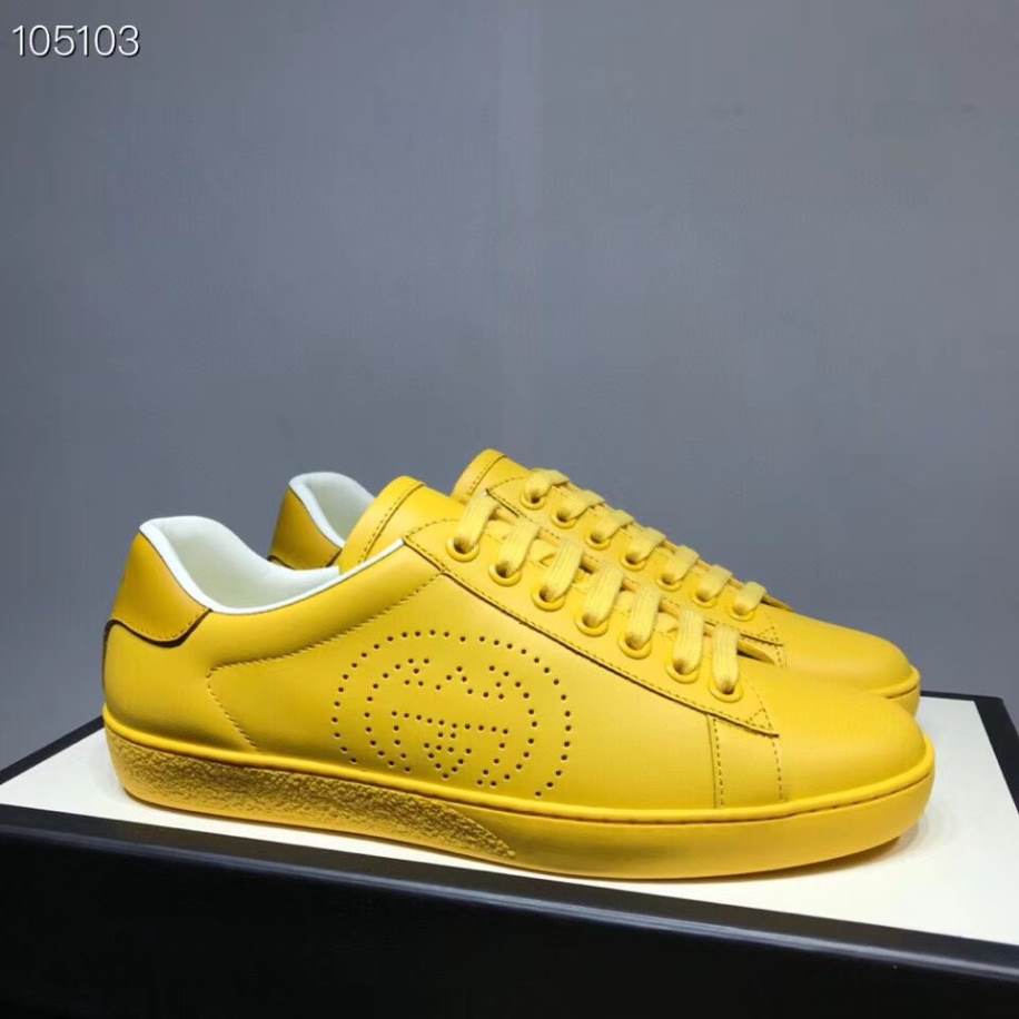 Gucci Ace Interlocking G - Light Yellow Sneakers - GCC229