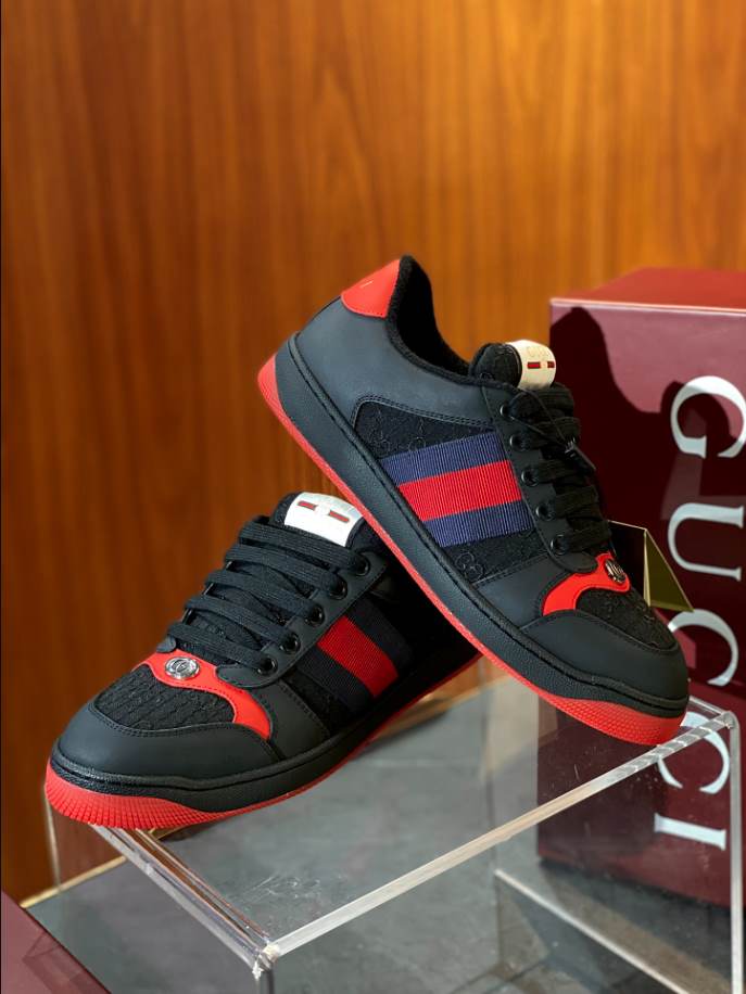 Gucci Black Red Web Classic Sneakers - GCC180
