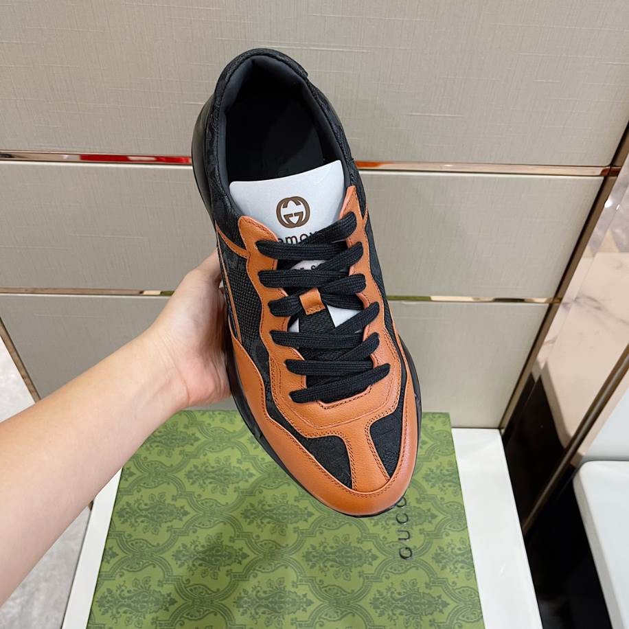 Gucci Rhyton Black Brown Sneakers - GCC193
