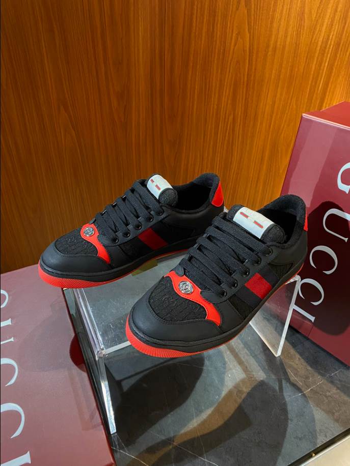 Gucci Black Red Web Classic Sneakers - GCC180