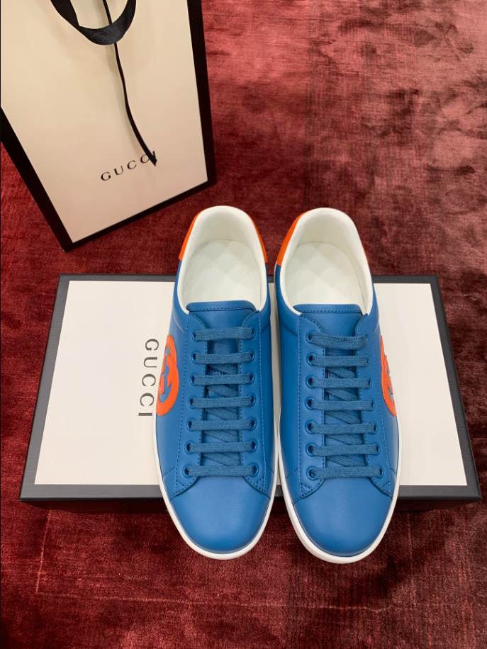 Gucci Ace Blue Orange Sneakers - GCC195