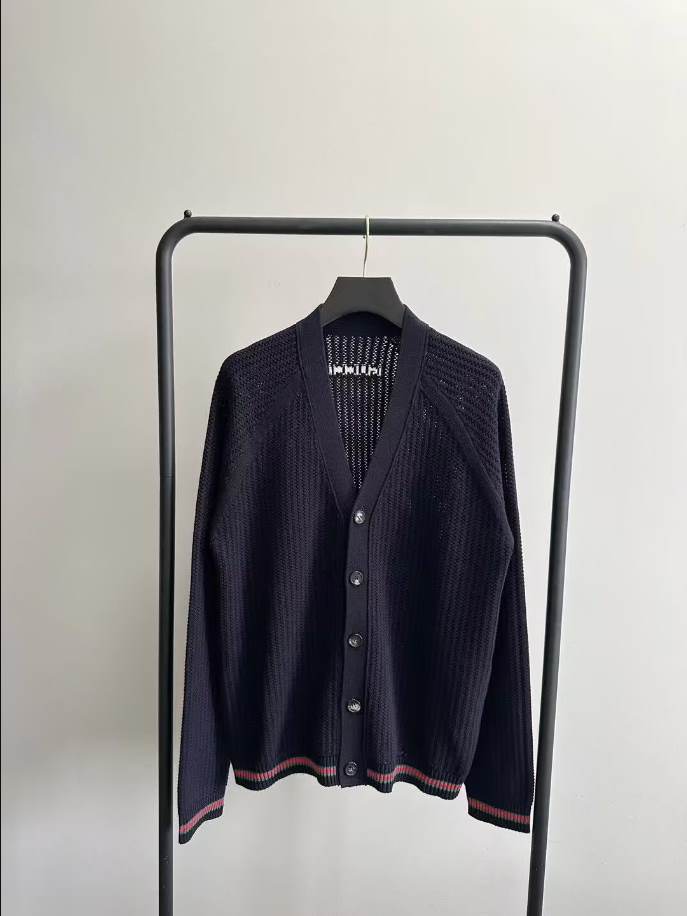Gucci Cardigan with Sylvie Web Stripes Knitwear - GCK060