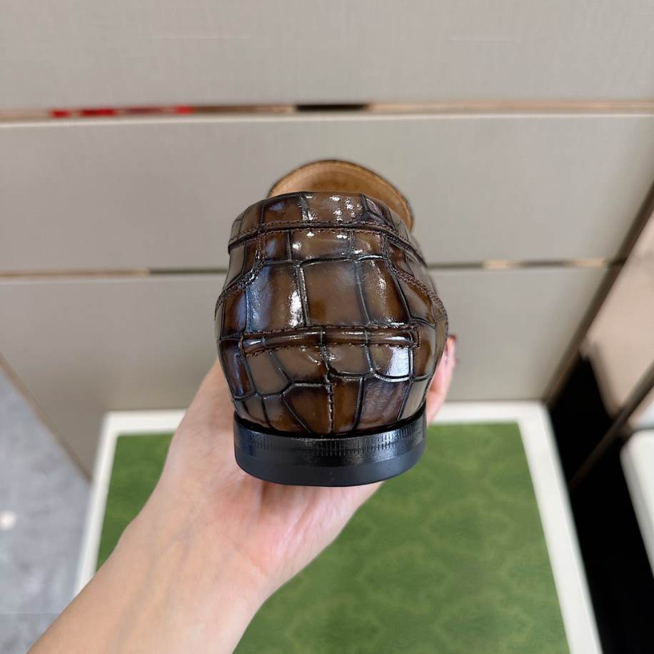 Gucci Thick Base Elevation Brown Loafer - GL086