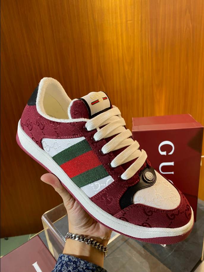 Gucci Rosso Ancora Red and White Sneakers - GCC181