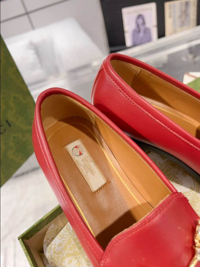 Gucci Jordaan Red Loafer - GL069