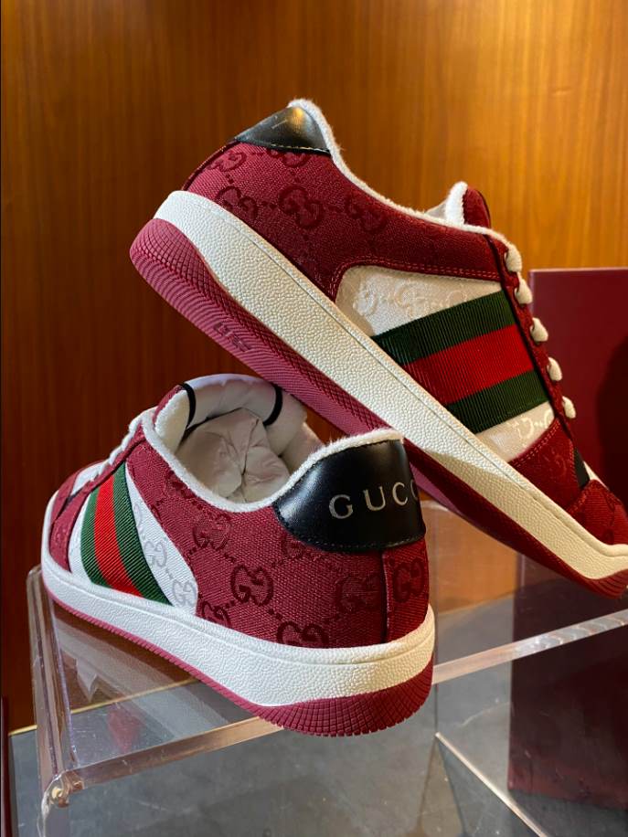 Gucci Rosso Ancora Red and White Sneakers - GCC181