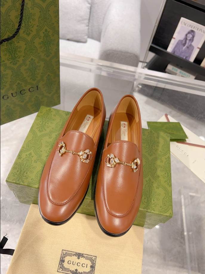 Gucci Jordaan Brown Loafer - GL068