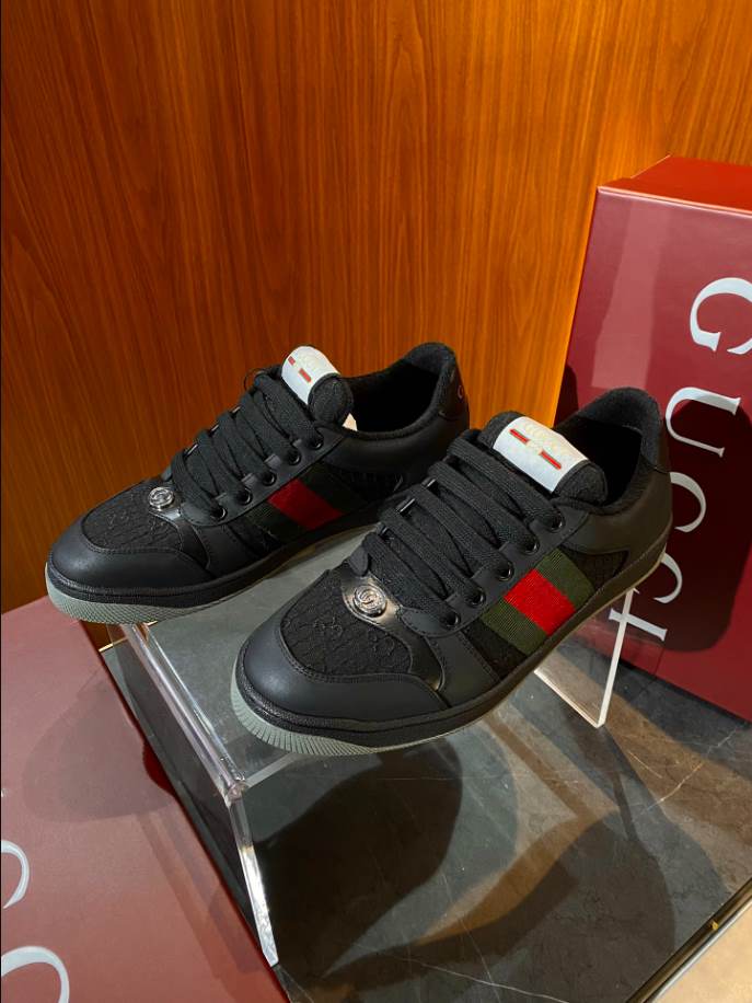 Gucci Black Red Web Classic Sneakers - GCC180
