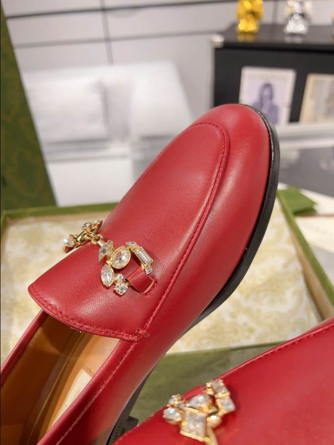 Gucci Jordaan Red Loafer - GL069