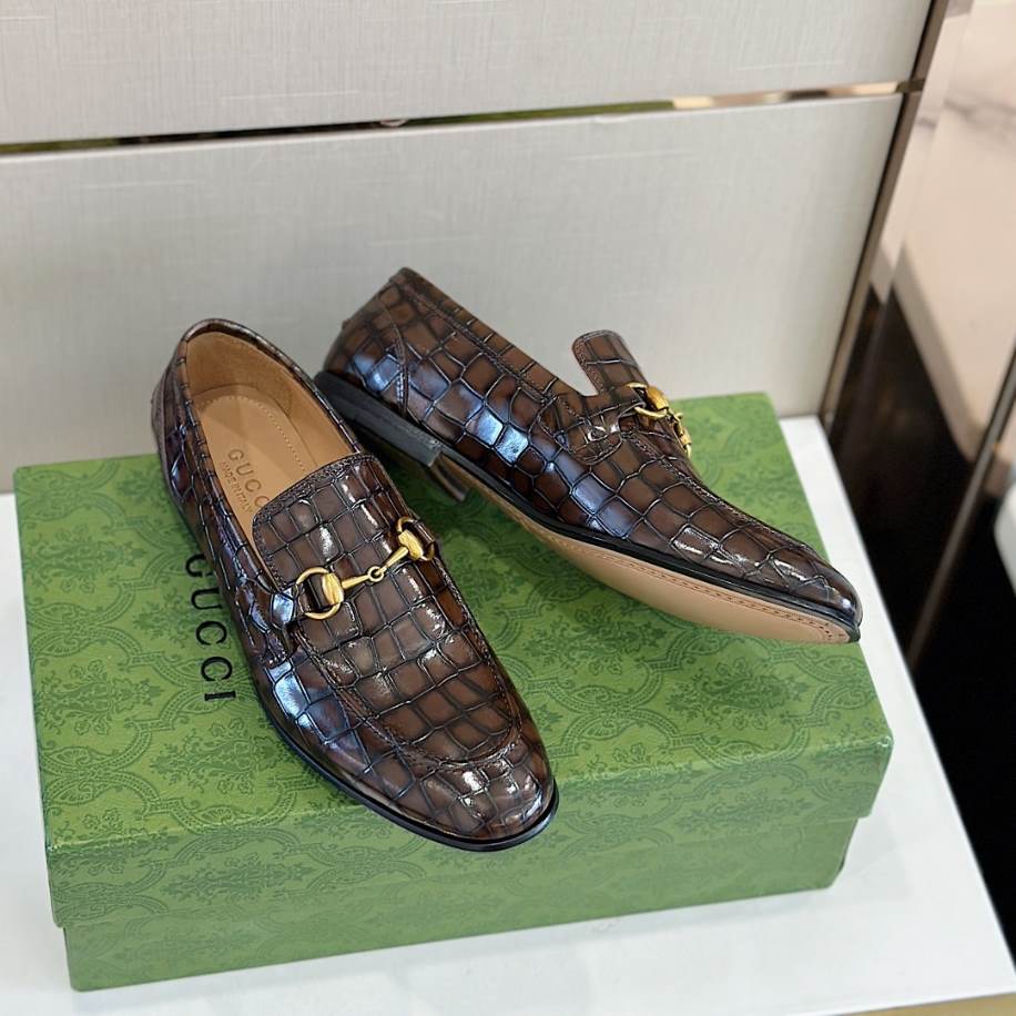 Gucci Thick Base Elevation Brown Loafer - GL086