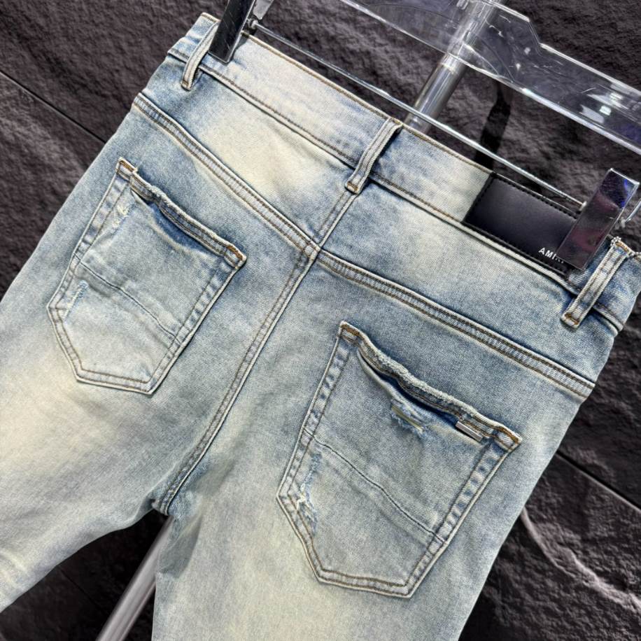 Amiri Ripp White Blue Jeans - AMIJ027