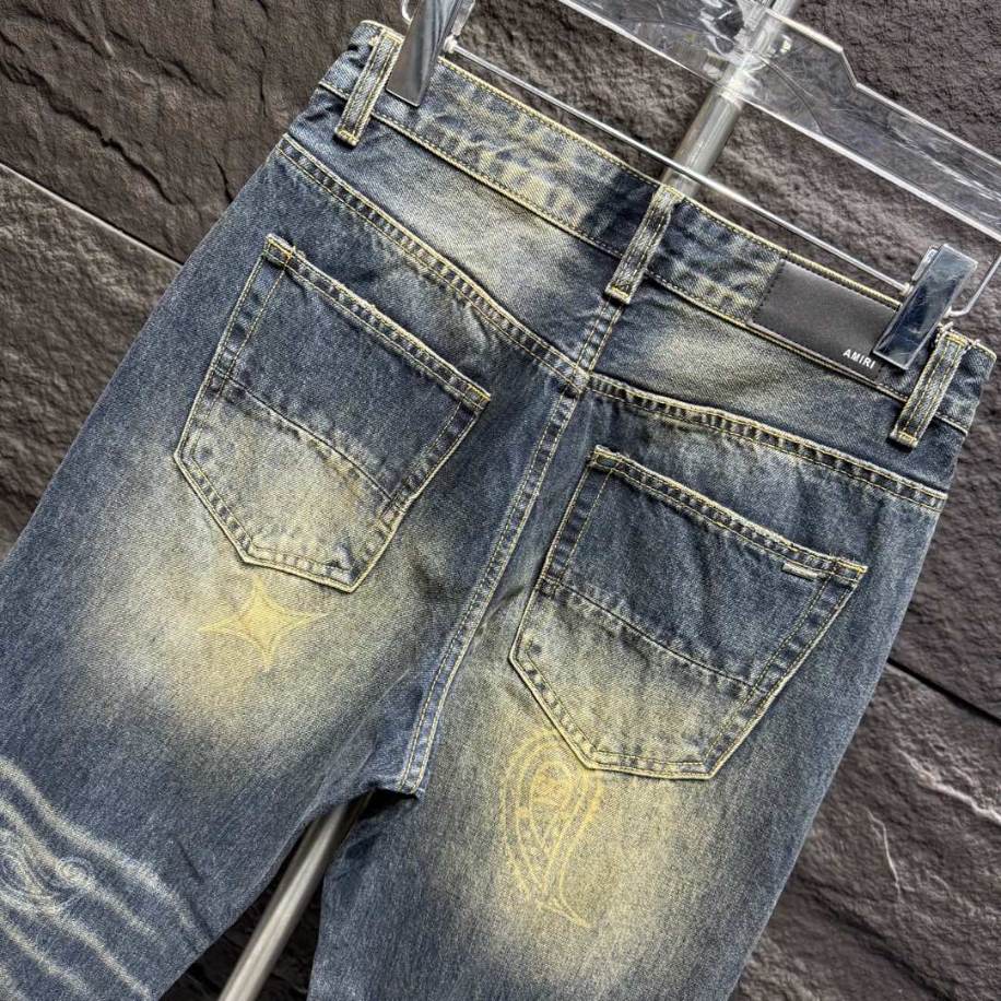 Amiri Blue Yellow Jeans - AMIJ032