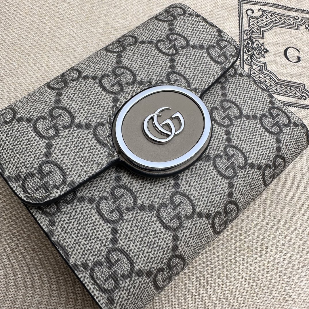 GUCCI GG SUPREME TRIFOLD WALLET CANVAS - WLG017 GUCCI GG SUPREME TRIFOLD WALLET CANVAS
