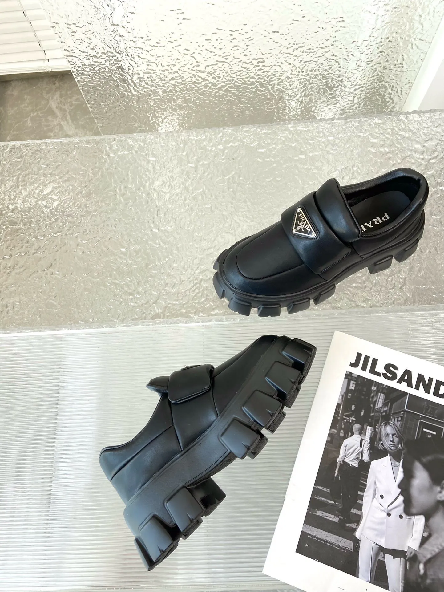 Prada Loafers in Black Soft Padded Nappa Leather - PRL008 Prada Loafers in Black Soft Padded Nappa Leather