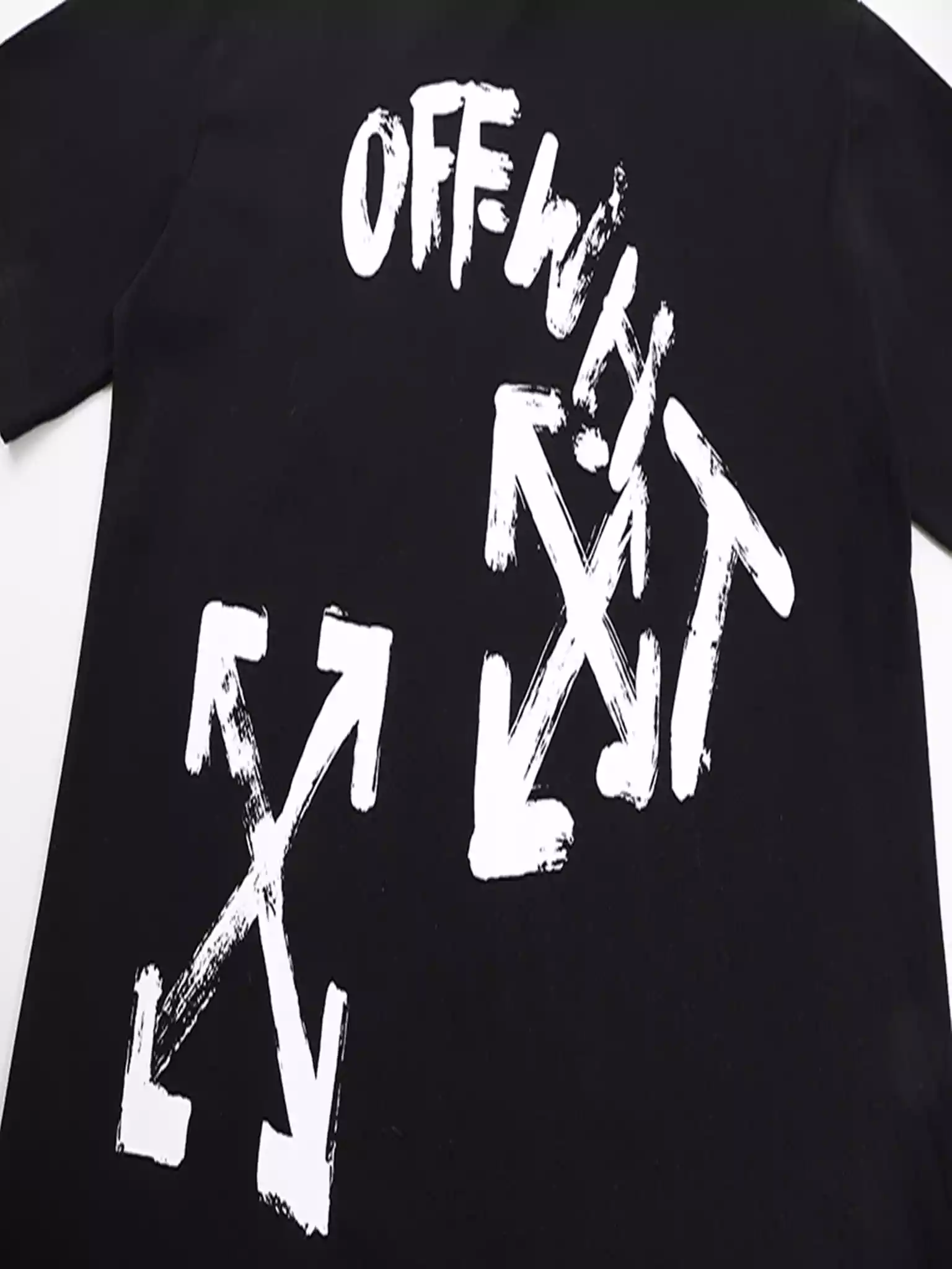 PAINT SCRIPT OVER SKATE S/S TEE IN BLACK - OWS019 PAINT SCRIPT OVER SKATE S/S TEE IN BLACK