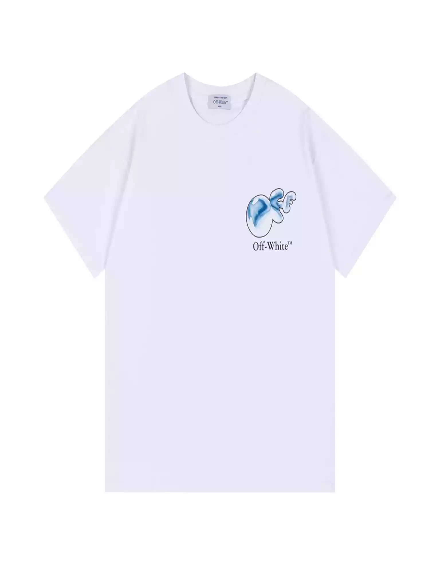 Off-White Bubble Fff T-shirt In White - OWS023 Off-White Bubble Fff T-shirt In White