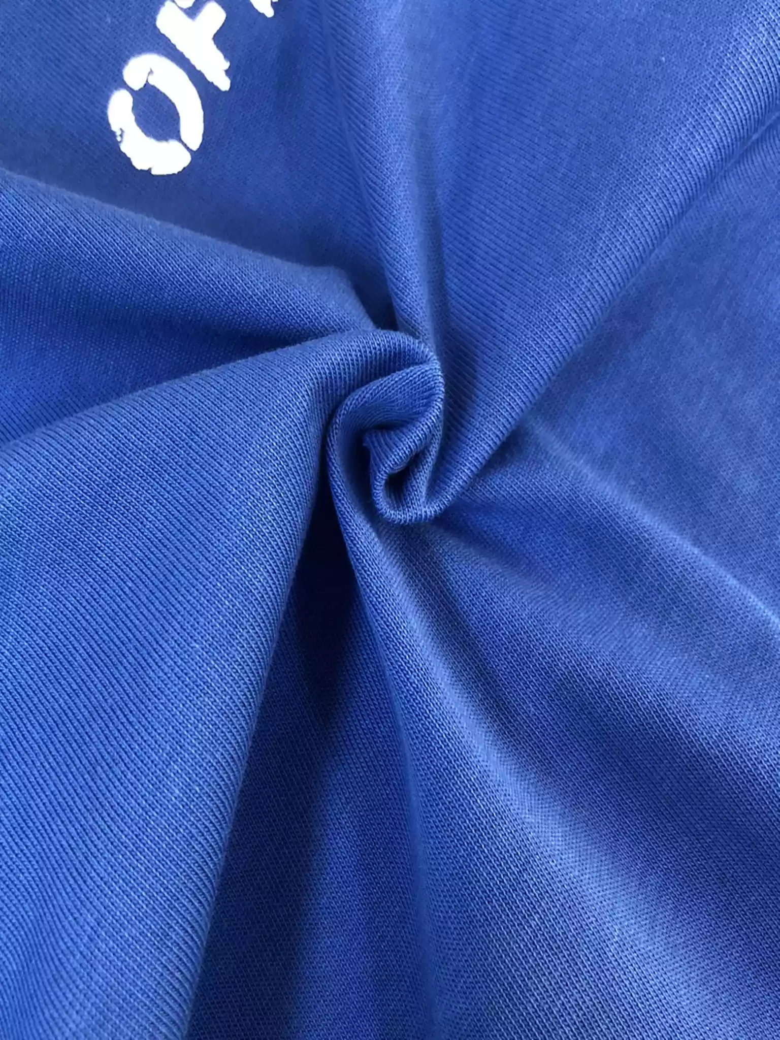 Off-White Blue Logo Stitch T-shirt - OWS030 Off-White Blue Logo Stitch T-shirt