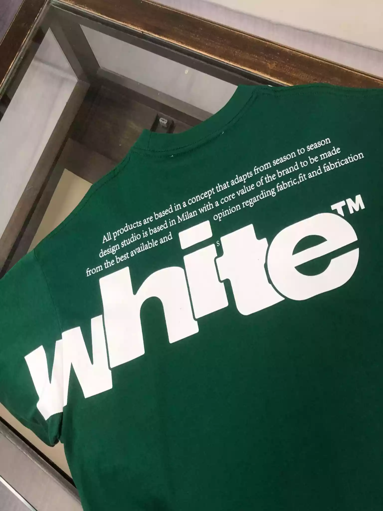 GREEN TYPE GRAPHIC S/S T-SHIRT IN GREEN - OWS040 GREEN TYPE GRAPHIC S/S T-SHIRT IN GREEN