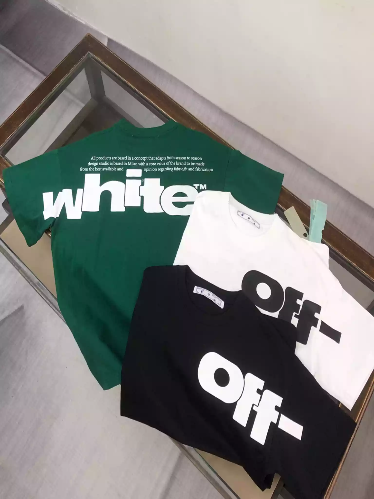 WHITE TYPE GRAPHIC S/S T-SHIRT IN WHITE - OWS041 WHITE TYPE GRAPHIC S/S T-SHIRT IN WHITE