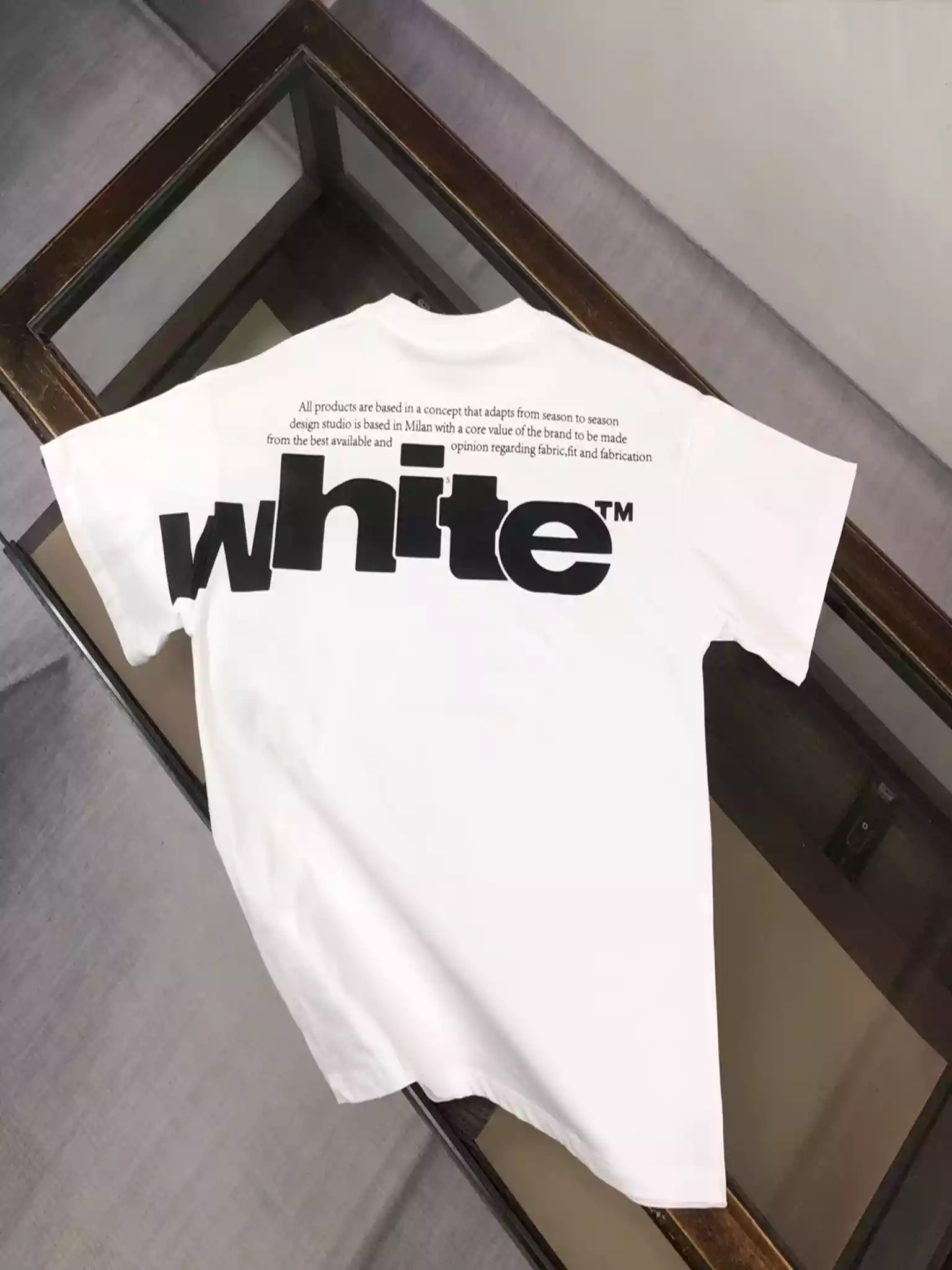 WHITE TYPE GRAPHIC S/S T-SHIRT IN WHITE - OWS041 WHITE TYPE GRAPHIC S/S T-SHIRT IN WHITE