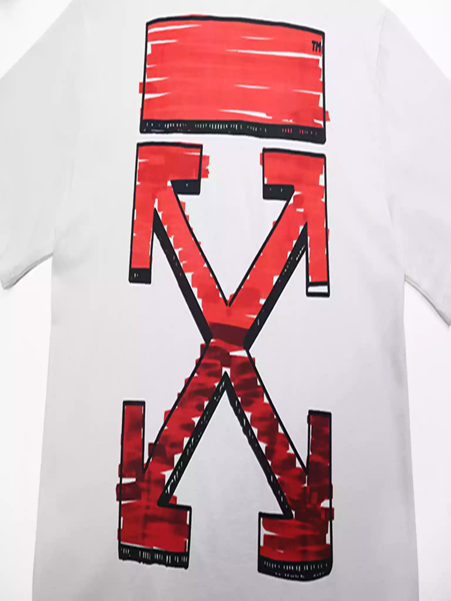 MARKER S/S OVER T-SHIRT in white - OWS005 MARKER S/S OVER T-SHIRT in white